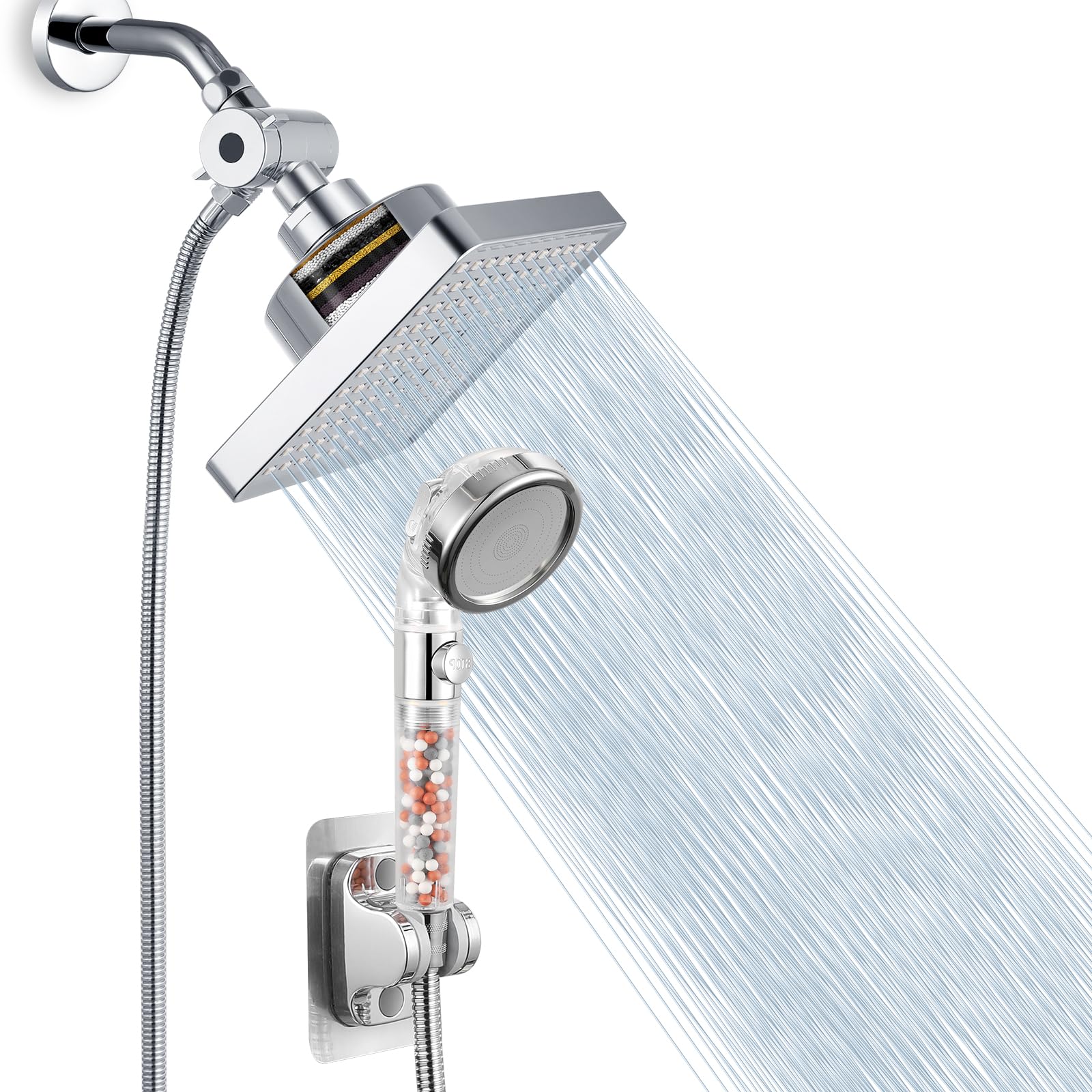Nuodan Filtered Shower Head with Handheld Combo, High Pressure